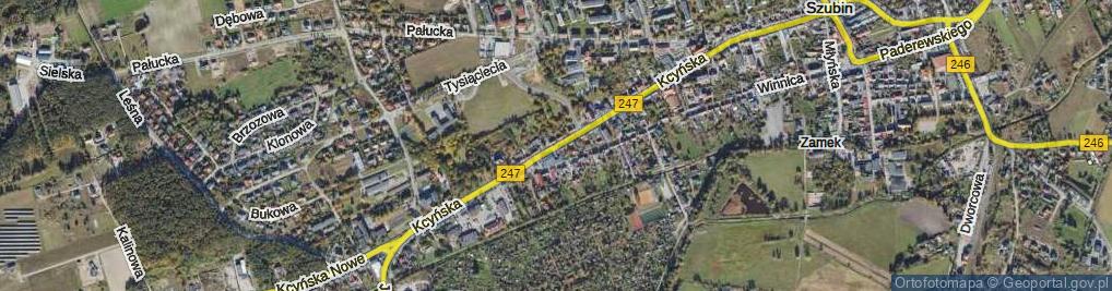 Zdjęcie satelitarne Kcyńska ul.