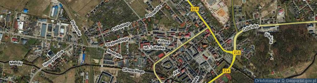 Zdjęcie satelitarne Kellera Franciszka ul.