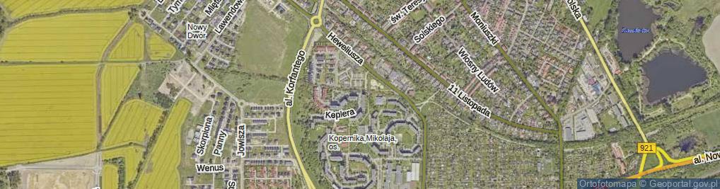 Zdjęcie satelitarne Keplera Jana ul.
