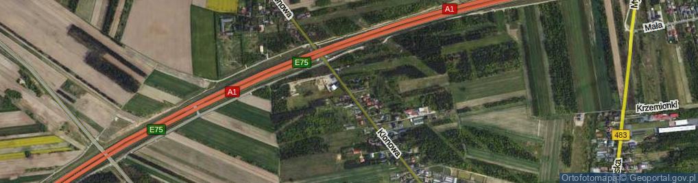 Zdjęcie satelitarne Klonowa ul.