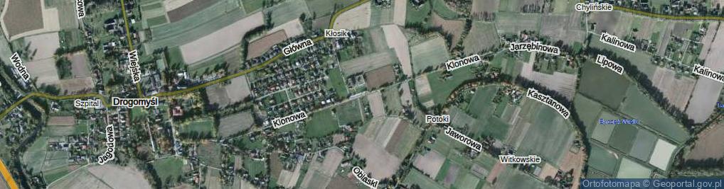 Zdjęcie satelitarne Klonowa ul.