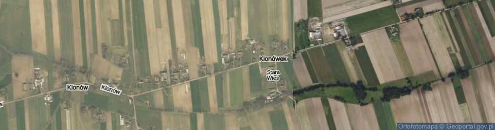 Zdjęcie satelitarne Klonówek ul.