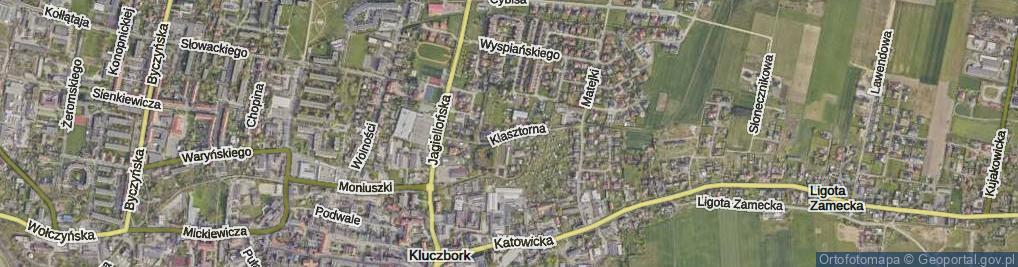 Zdjęcie satelitarne Klasztorna ul.