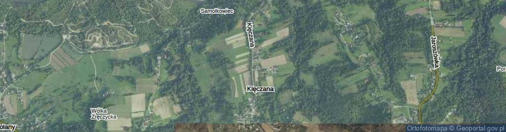 Zdjęcie satelitarne Klęczana ul.