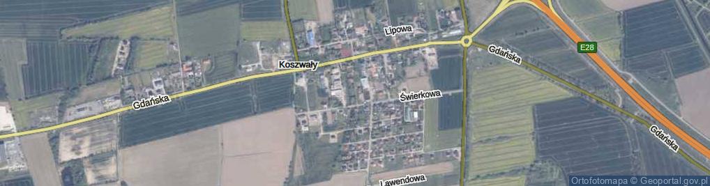 Zdjęcie satelitarne Klonowa ul.