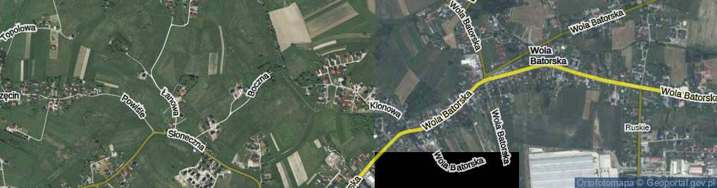 Zdjęcie satelitarne Klonowa ul.