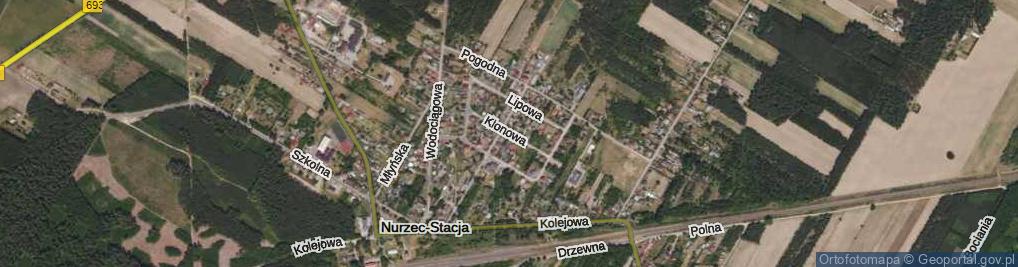 Zdjęcie satelitarne Klonowa ul.