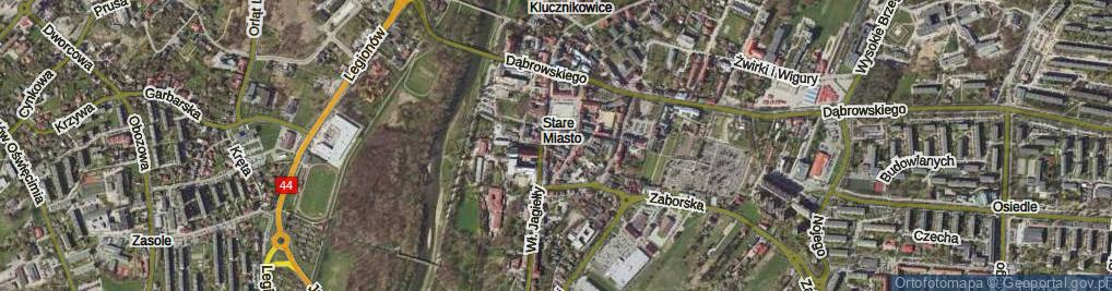 Zdjęcie satelitarne Klasztorna ul.