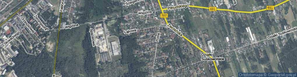 Zdjęcie satelitarne Klonowa ul.