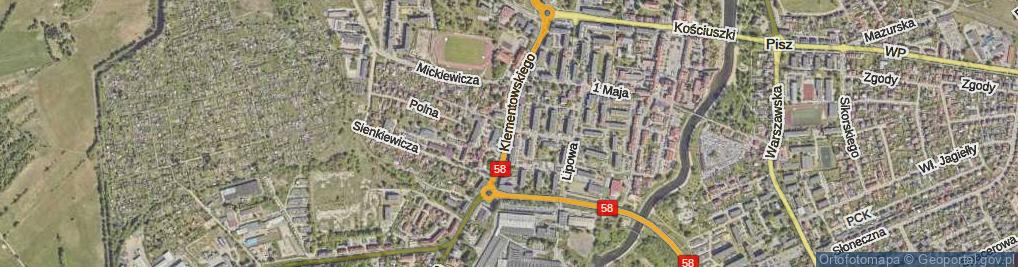 Zdjęcie satelitarne Klementowskiego Władysława, dr. ul.