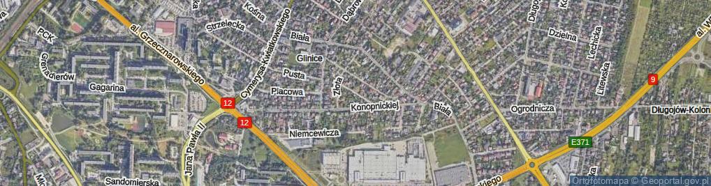 Zdjęcie satelitarne Klinowa ul.