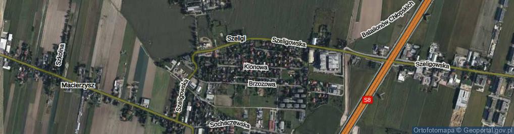Zdjęcie satelitarne Klonowa ul.