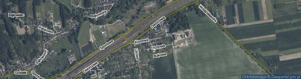 Zdjęcie satelitarne Klonowa ul.