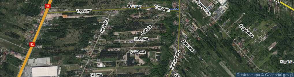 Zdjęcie satelitarne Klonowa ul.