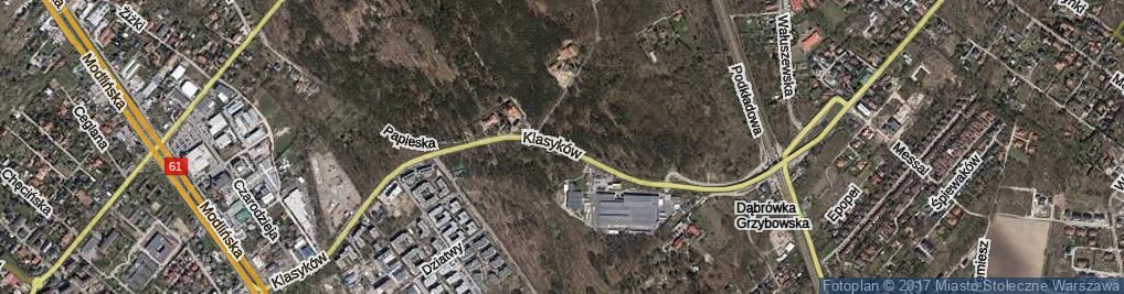Zdjęcie satelitarne Klasyków ul.