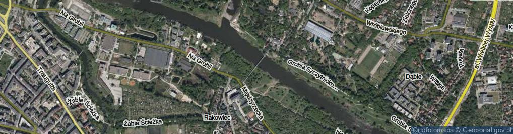 Zdjęcie satelitarne Kładka Zwierzyniecka ul.