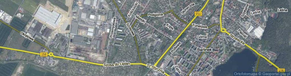 Zdjęcie satelitarne Kossaka Wojciecha ul.