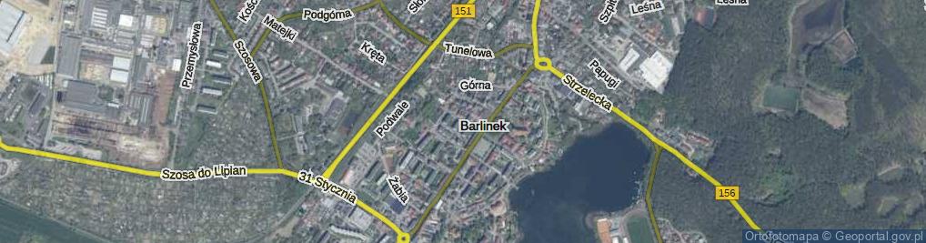 Zdjęcie satelitarne Kozia ul.