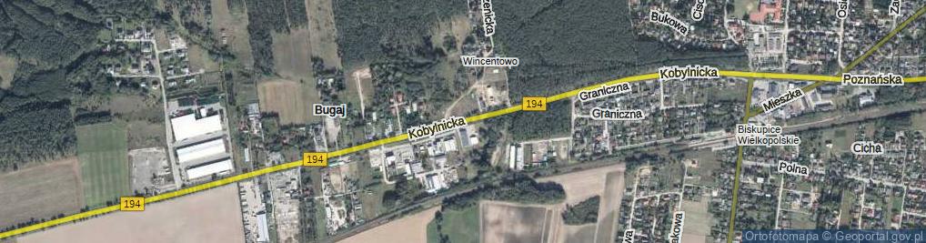 Zdjęcie satelitarne Kobylnicka ul.