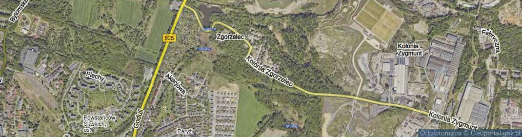 Zdjęcie satelitarne Kolonia Zgorzelec ul.