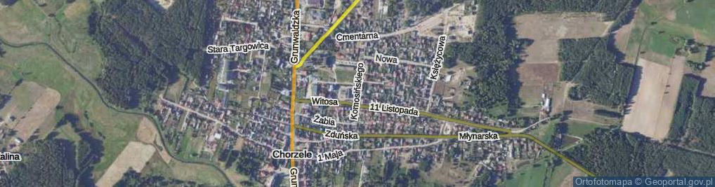 Zdjęcie satelitarne Komosińskiego Stanisława ul.