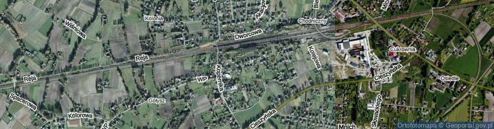 Zdjęcie satelitarne Kolejowa ul.