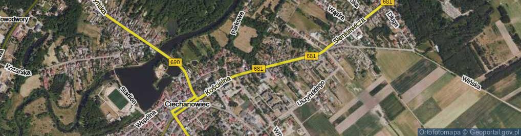 Zdjęcie satelitarne Kościelna ul.