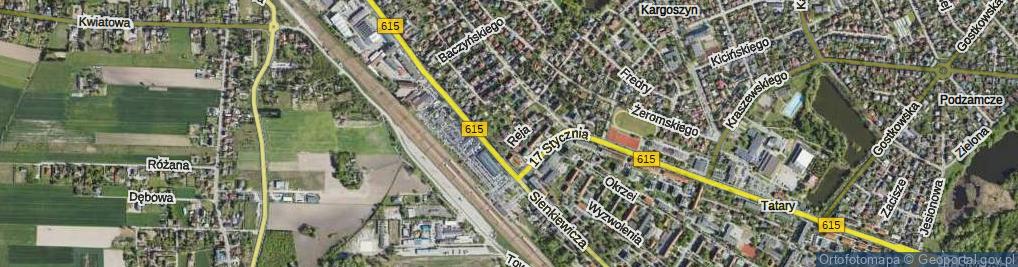 Zdjęcie satelitarne Kozia ul.