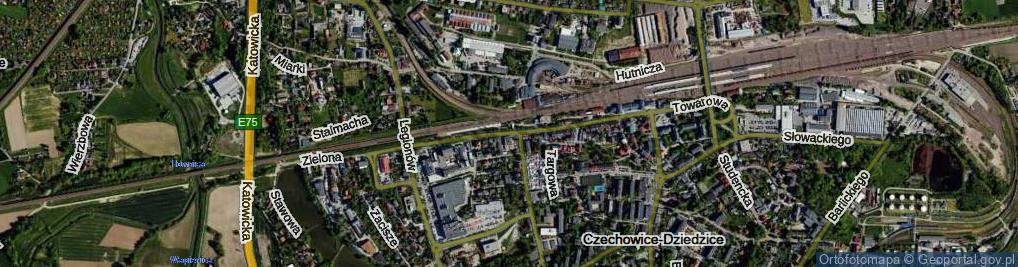 Zdjęcie satelitarne Kolejowa ul.