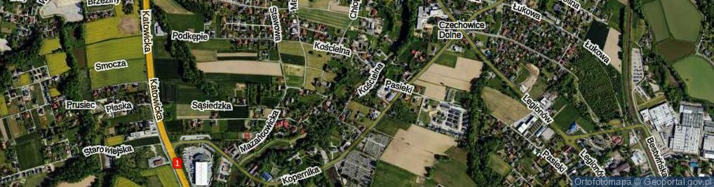 Zdjęcie satelitarne Kościelna ul.