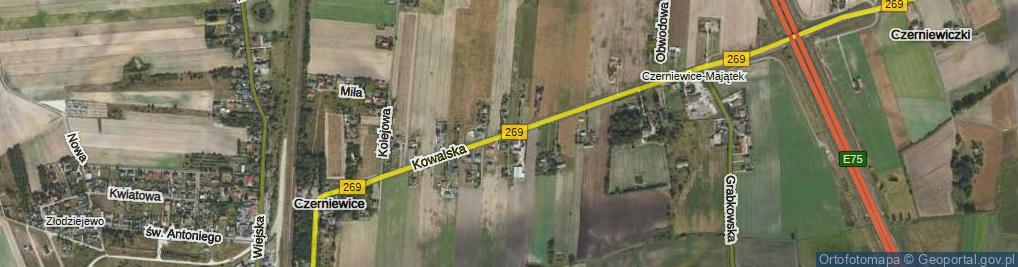 Zdjęcie satelitarne Kowalska ul.