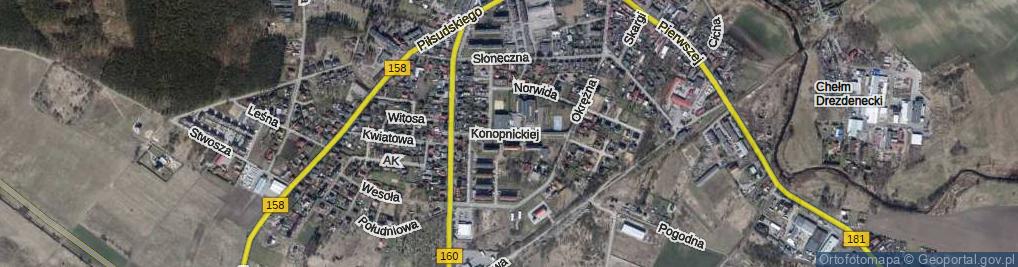 Zdjęcie satelitarne Konopnickiej Marii ul.
