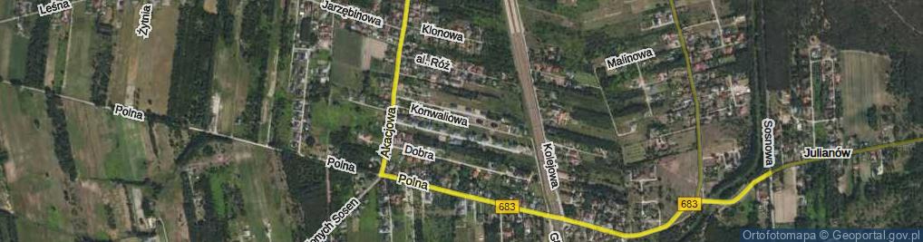 Zdjęcie satelitarne Konwaliowa ul.