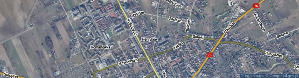 Zdjęcie satelitarne Kolonia Henryków ul.