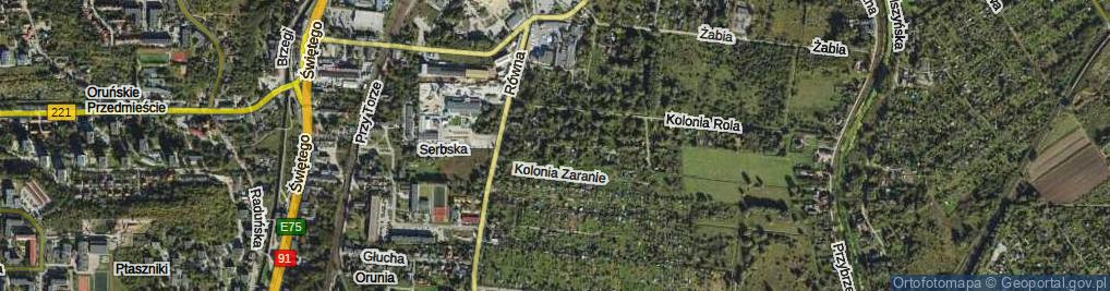 Zdjęcie satelitarne Kolonia Orka ul.