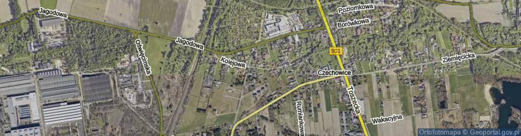 Zdjęcie satelitarne Kolejowa ul.