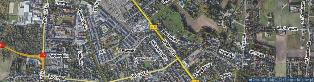 Zdjęcie satelitarne Kombatantów ul.