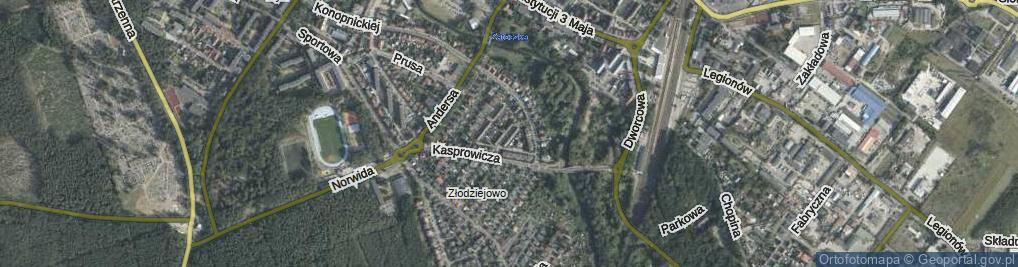 Zdjęcie satelitarne Kochanowskiego Jana ul.