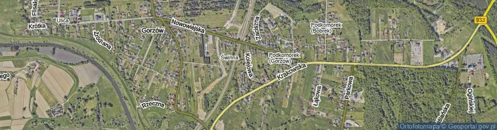 Zdjęcie satelitarne Kolejowa ul.