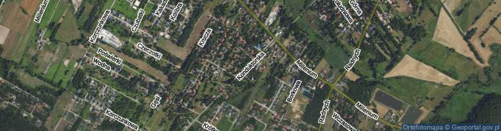 Zdjęcie satelitarne Konduktorska ul.