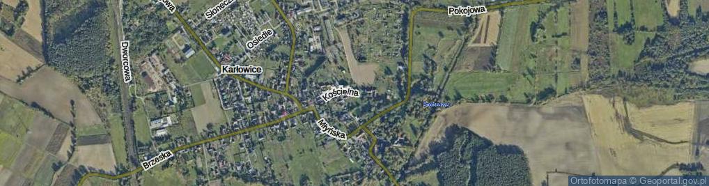 Zdjęcie satelitarne Kościelna ul.