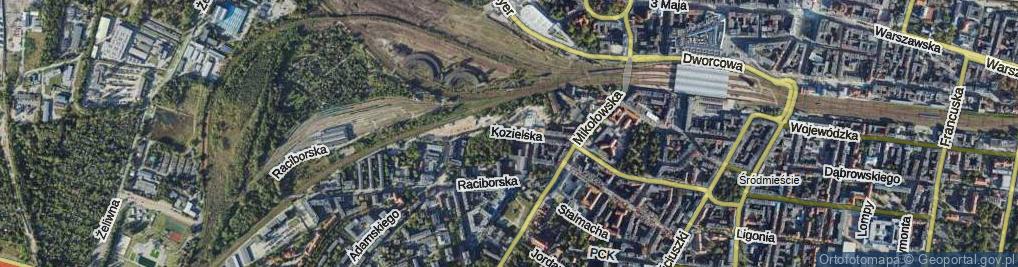 Zdjęcie satelitarne Kozielska ul.