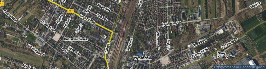 Zdjęcie satelitarne Kolejowa ul.