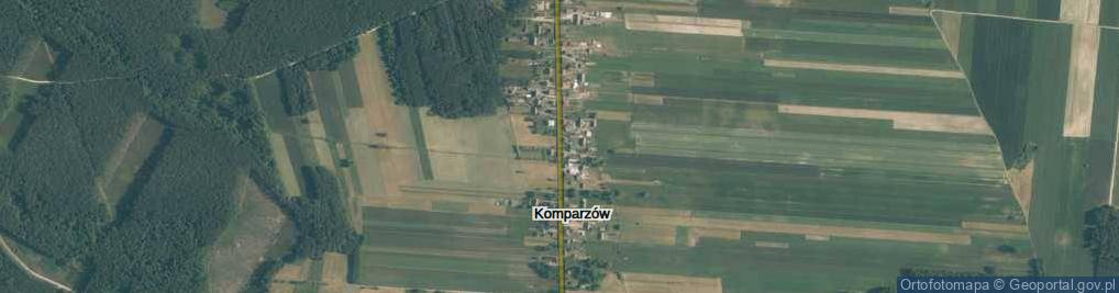 Zdjęcie satelitarne Komparzów ul.