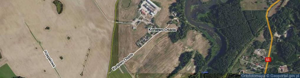 Zdjęcie satelitarne Koniewo-Osada ul.