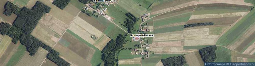 Zdjęcie satelitarne Konopki-Awissa ul.