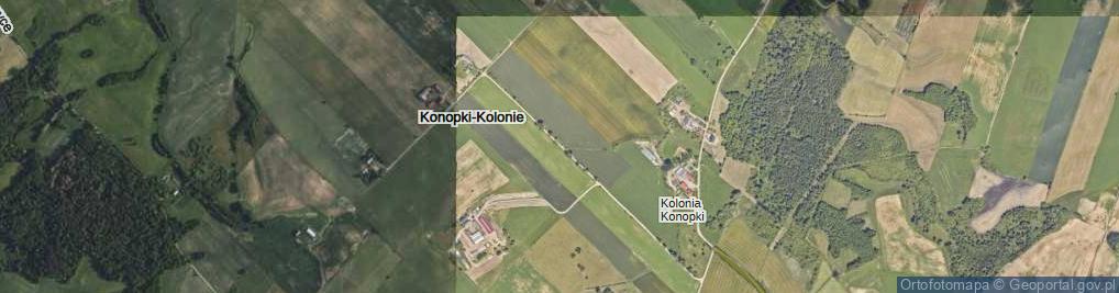 Zdjęcie satelitarne Konopki-Kolonie ul.