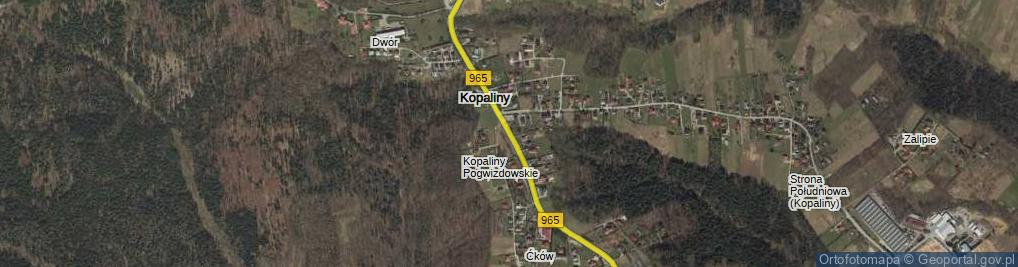 Zdjęcie satelitarne Kopaliny ul.