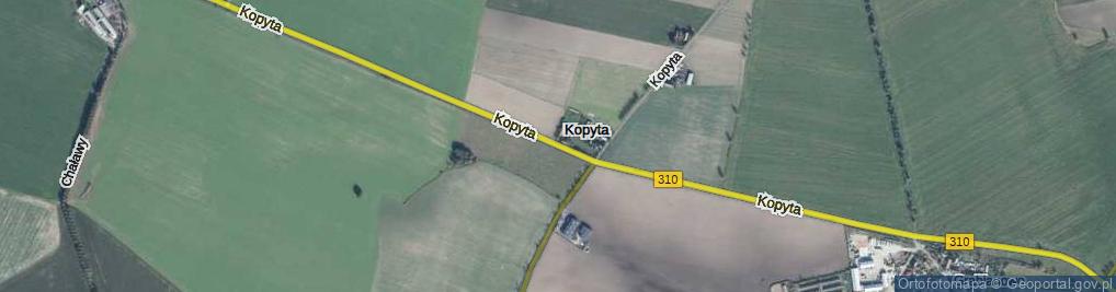Zdjęcie satelitarne Kopyta ul.