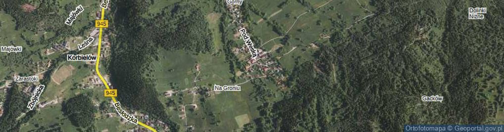 Zdjęcie satelitarne Kolancorzowa ul.